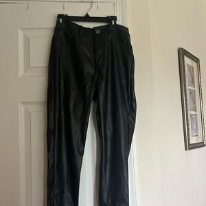Leather pants, black, size small